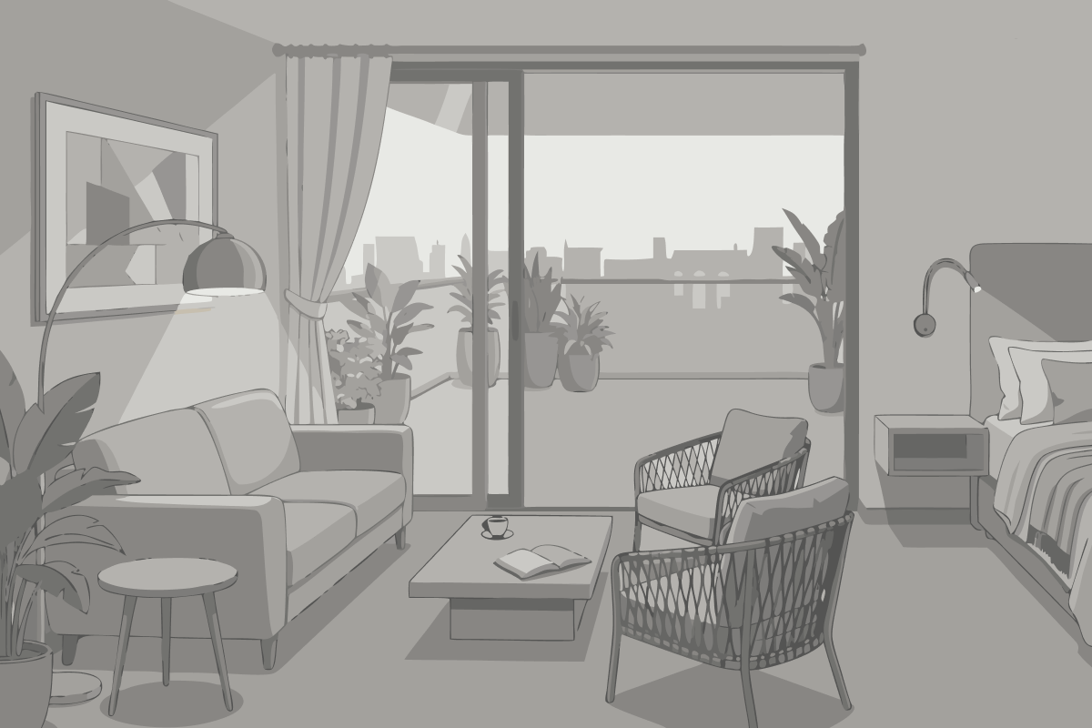 Apartment 0A im Erdgeschoss